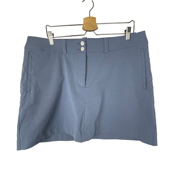 Nike Golf Skort Size‎ 16 Blue Striped A-Line Style 394663-403 Stretch Skirt - Picture 1 of 8